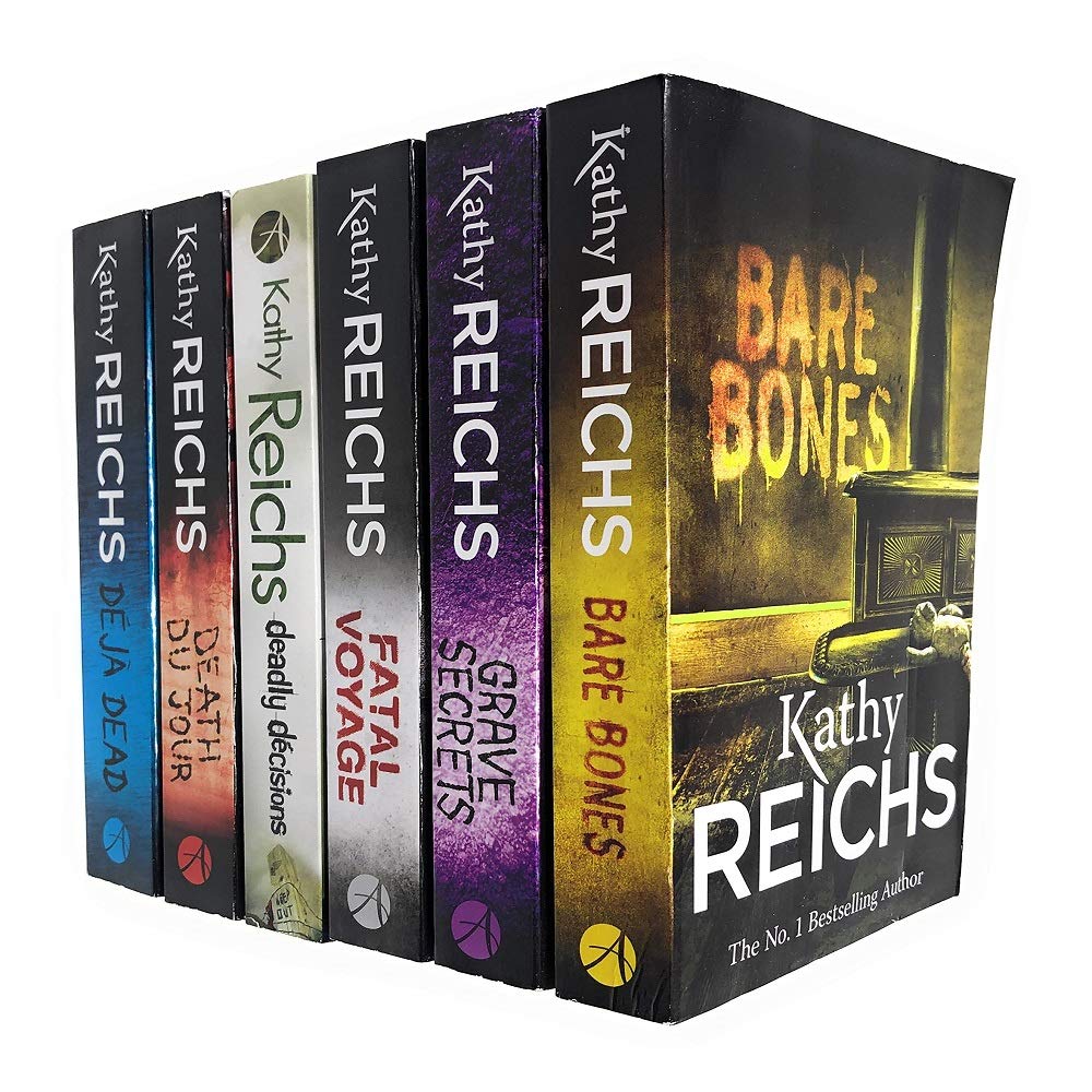 Temperance Brennan Series 1 Collection - 6 Books Set by Kathy Reichs, Paperback edition, featuring Deja Dead, Death Du Jour, Deadly Decisions, Fatal Voyage, Grave Secrets and Bare Bones