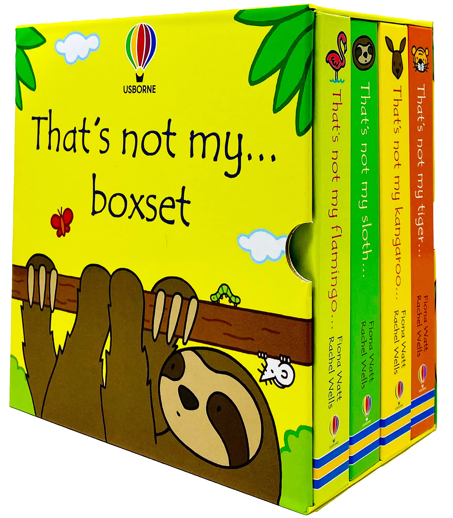 That's not my... 4 Books Collection Set by Fiona Watt & Rachel Wells - Flamingo, Sloth, Kangaroo, Tiger - Board Book - Ages 0-5
