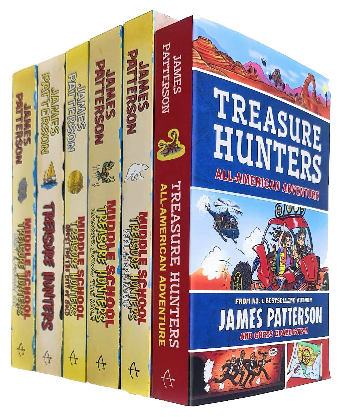 Treasure Hunters Series 1-6 Books Collection Set by James Patterson - brand new paperback adventure gift set for ages 8-12