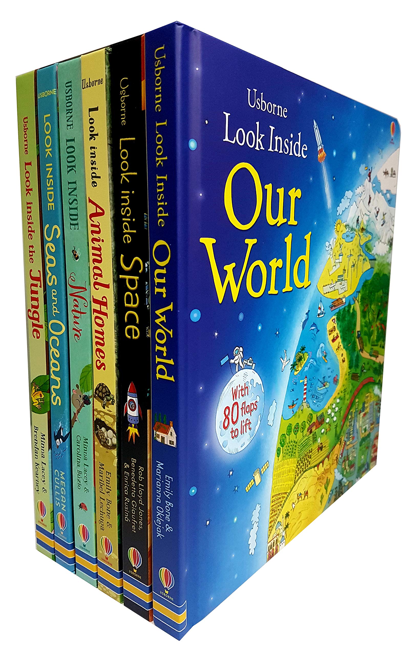 Usborne Look Inside Our World 6 Books Collection Set - Look Inside Space board book cover - Ages 5-8