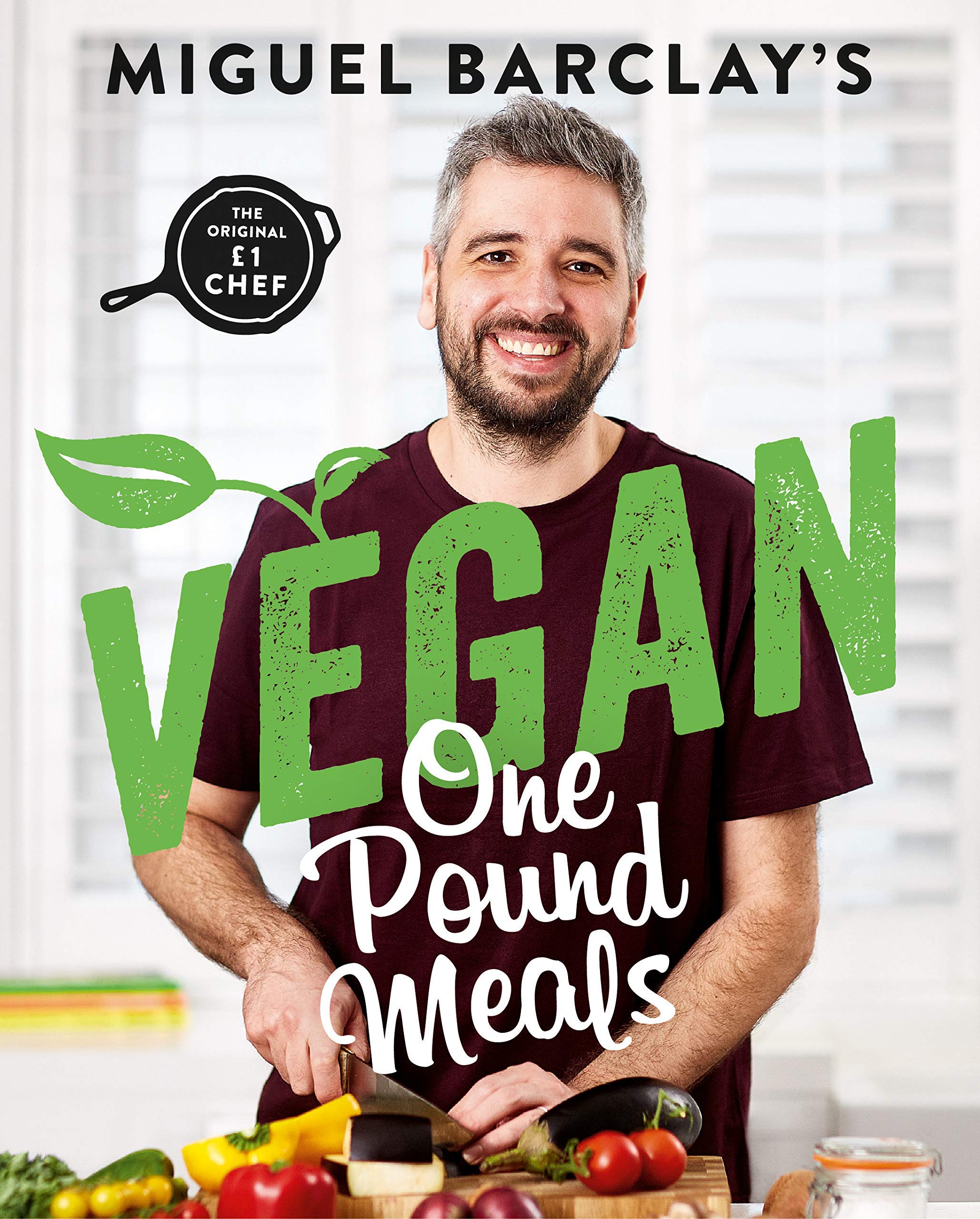 Vegan One Pound Meals by Miguel Barclay - budget vegan cookbook paperback cover
