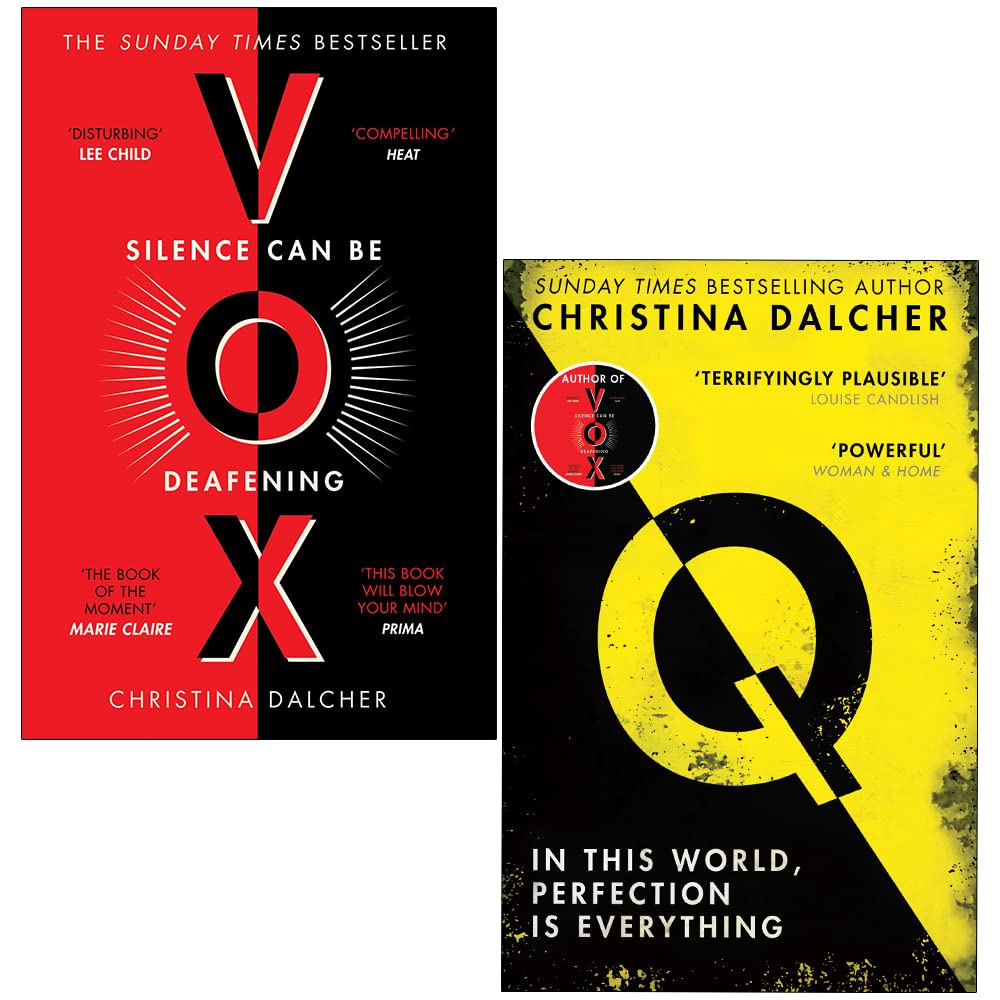 VOX and Q by Christina Dalcher 2 Books Collection Set - Dystopian Fiction Paperback