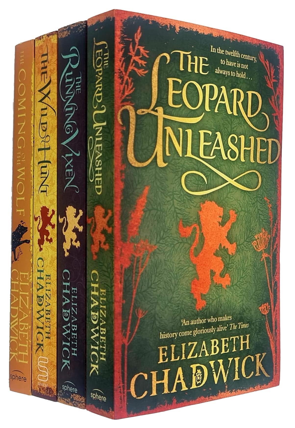 The Wild Hunt Series 4 Books Collection Set by Elizabeth Chadwick - The Wild Hunt, The Running Vixen, The Leopard Unleashed, The Coming of the Wolf - Paperback historical fiction set