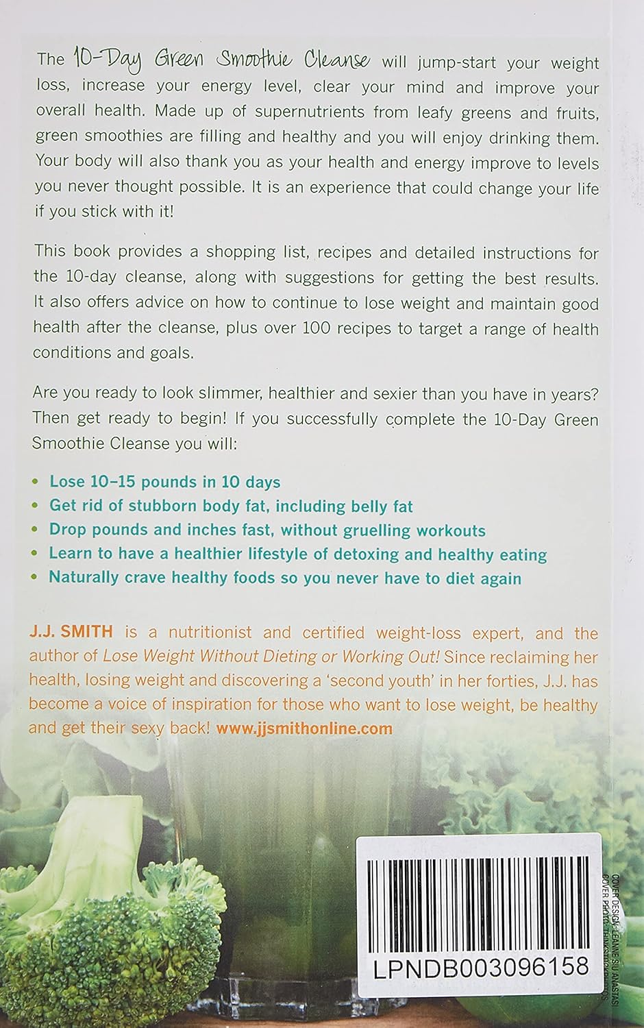 10-Day Green Smoothie Cleanse by J.J. Smith - Paperback back cover detail