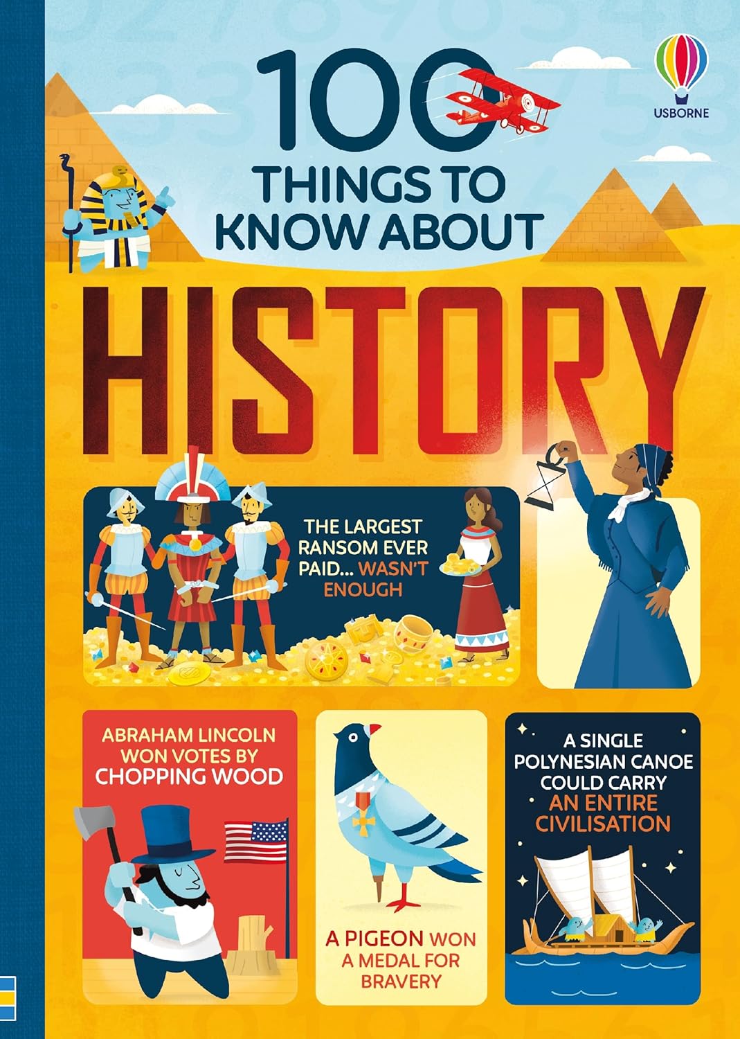 100 Things to Know About History by Alex Frith - Usborne hardback non-fiction book front cover for ages 5-10