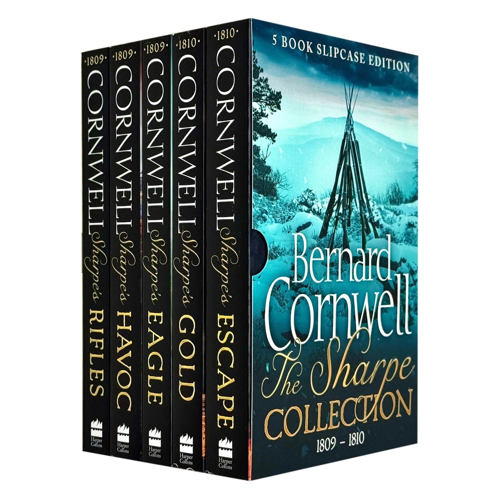 Sharpe Series 6–10 Box Set by Bernard Cornwell: Sharpe's Rifles, Havoc, Sharpe's Eagle, Sharpe's Gold, Sharpe's Escape - Lets Buy Books