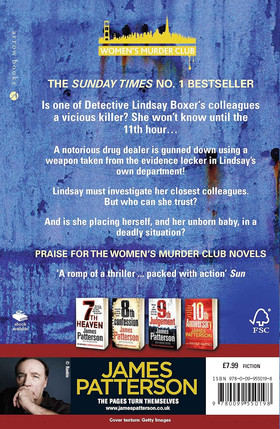 11th Hour by James Patterson - Women's Murder Club Book 11 - Fiction Paperback back cover