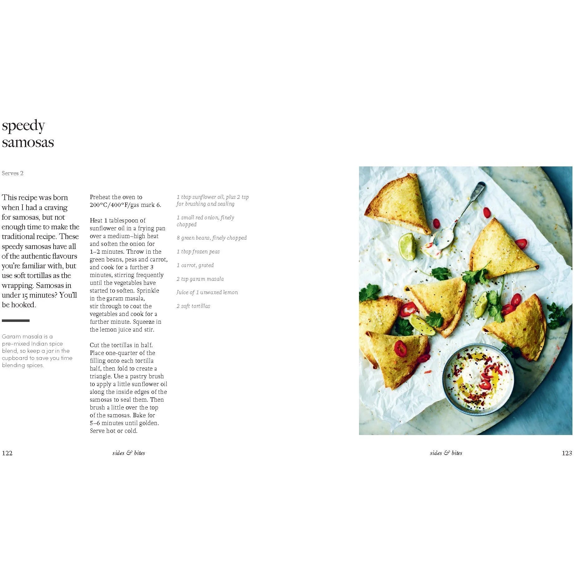 15 Minute Vegan Comfort Food by Katy Beskow - quick vegan recipe page from the hardback edition