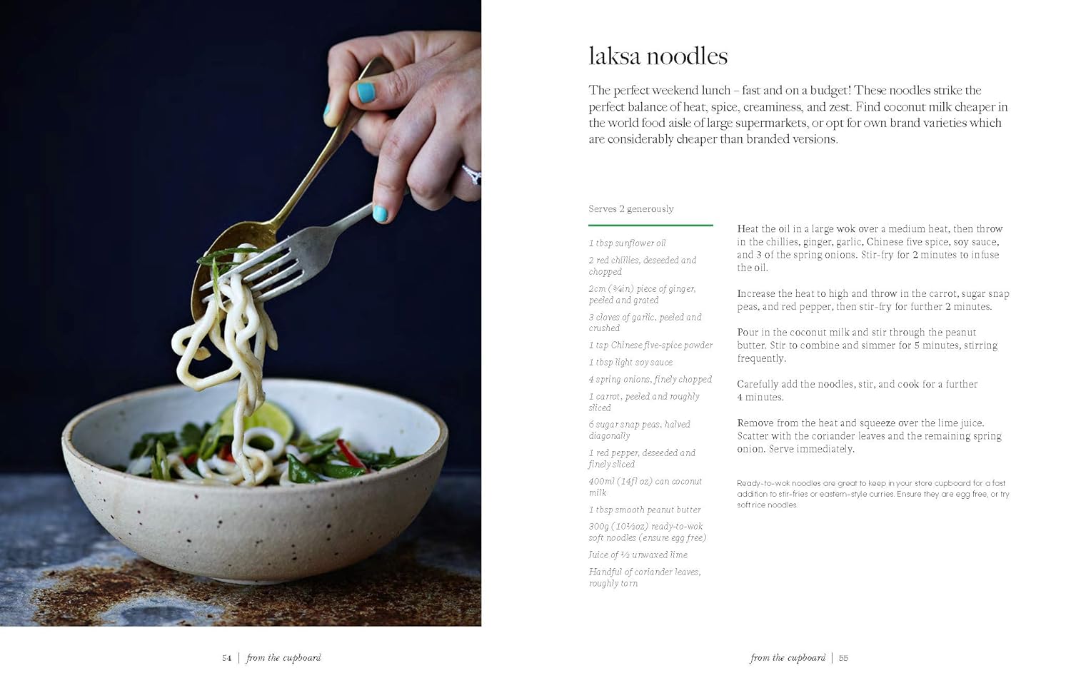 15 Minute Vegan: On a Budget by Katy Beskow - hardback vegan cookbook back cover with recipe details