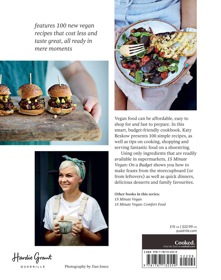 15 Minute Vegan: On a Budget by Katy Beskow - inside page sample from the hardback vegan cookbook
