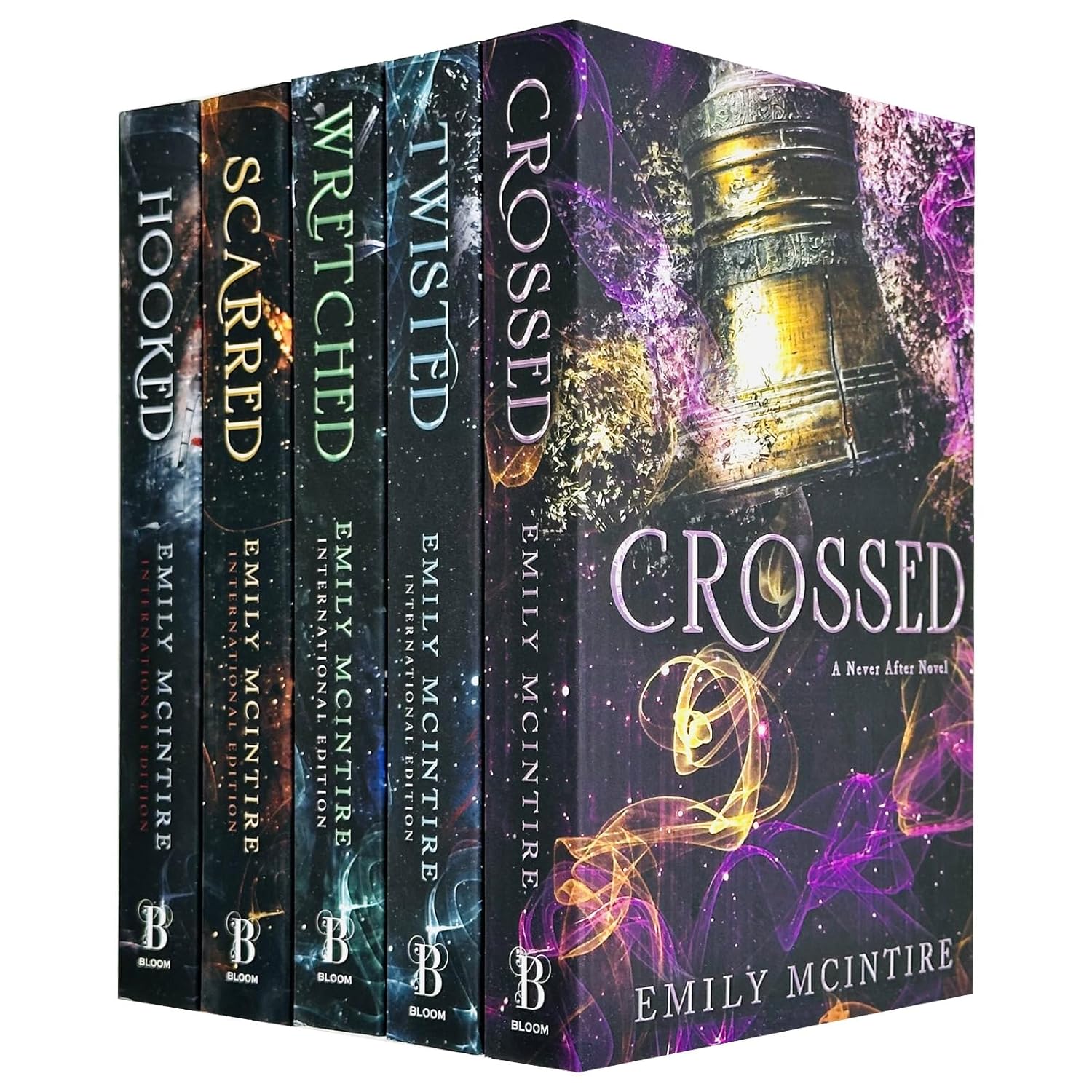 Never After Series Books 1 -5 Collection Set by Emily McIntire Hooked, Scarred - Lets Buy Books