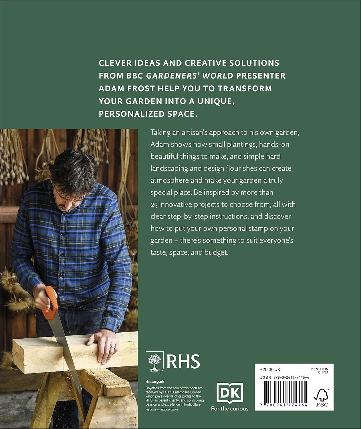 RHS The Creative Gardener: Inspiration and Advice to Create the Space You Want by Adam Frost - Lets Buy Books