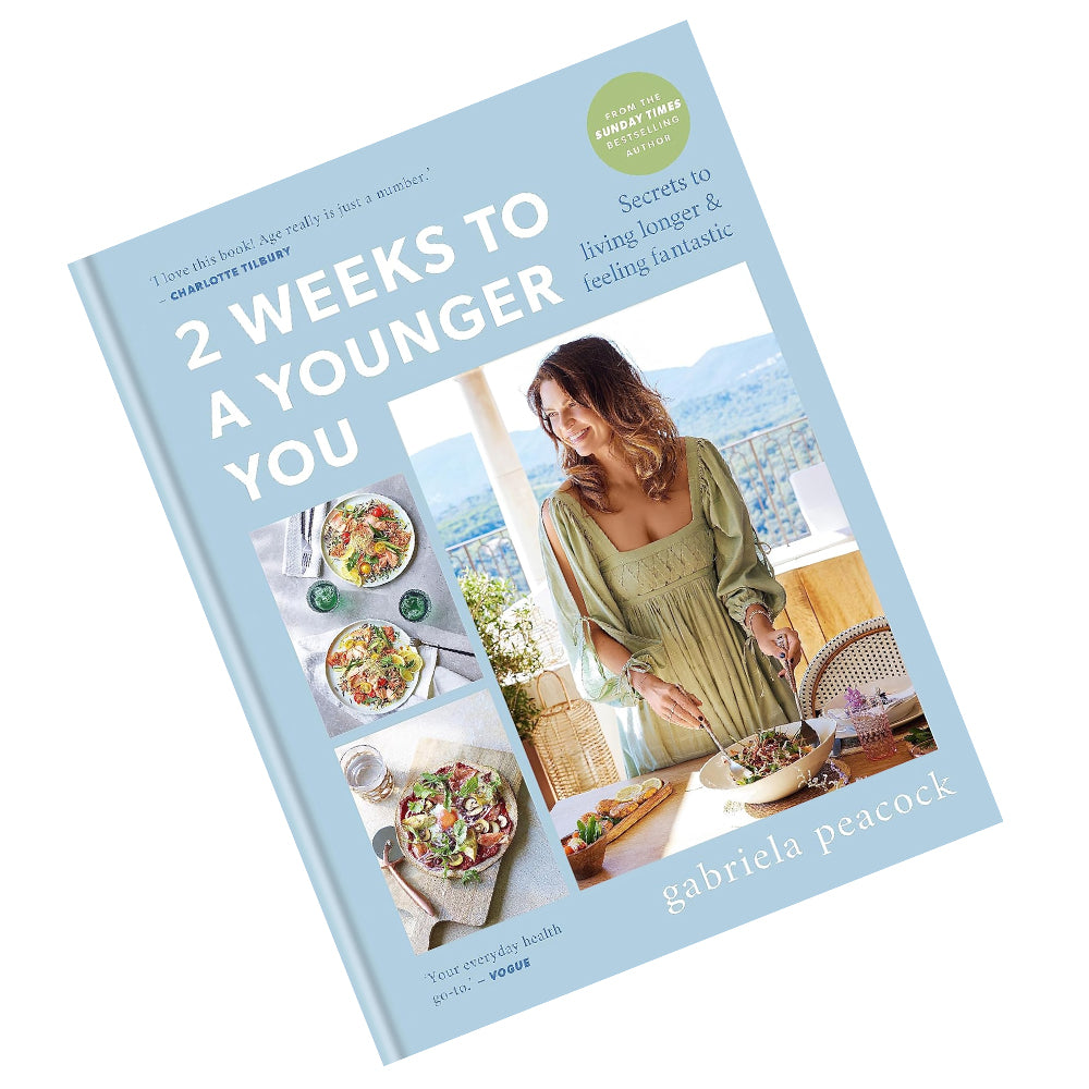 2 Weeks to a Younger You by Gabriela Peacock - hardback inside page showing fasting plan