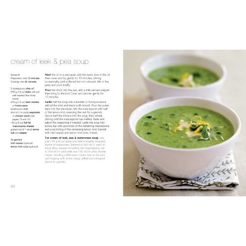 200 Super Soups by Sara Lewis - Hamlyn All Colour Cookbook - back cover with recipe details