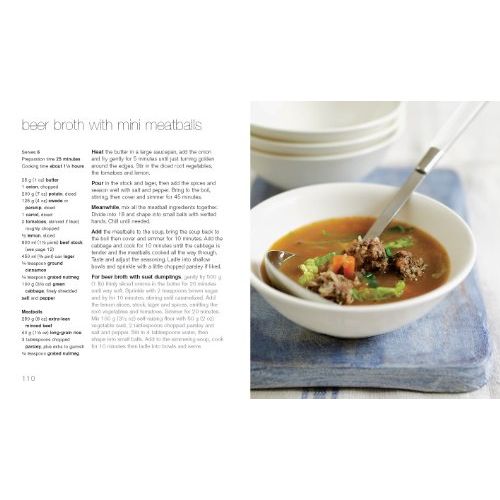 200 Super Soups by Sara Lewis - Hamlyn All Colour Cookbook - sample recipe page with colour photograph