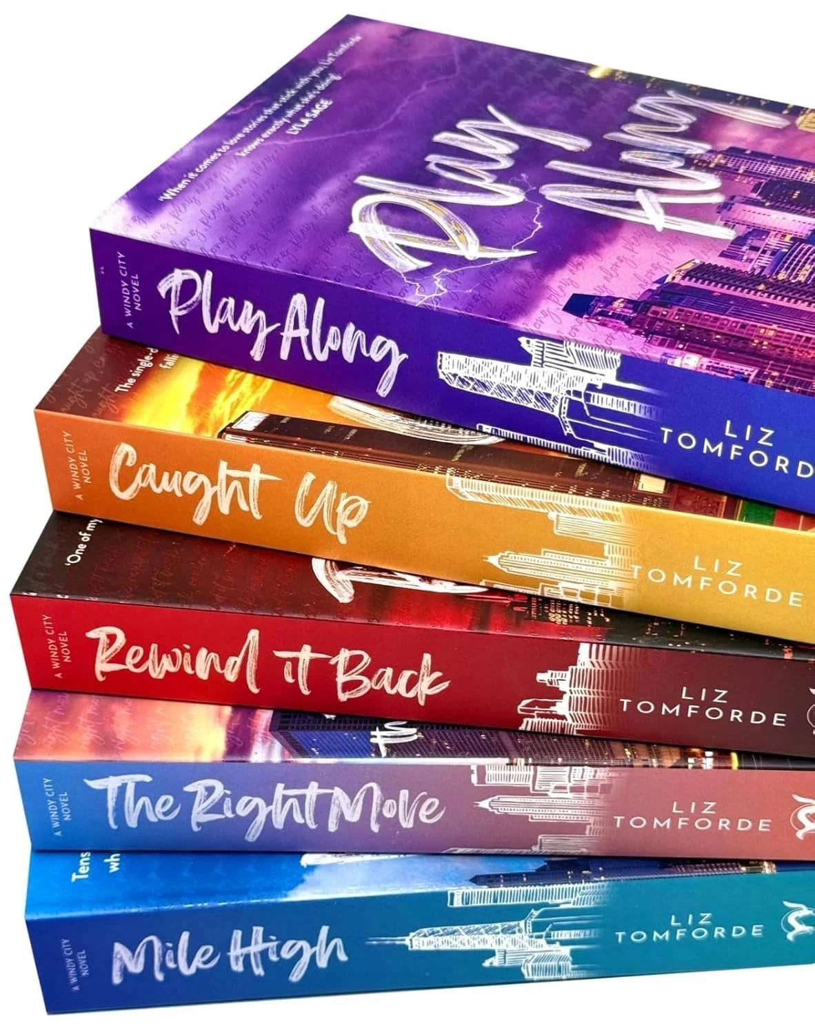 Windy City Series 5 Books Collection Set by Liz Tomforde (Mile High, Caught Up, Play Along, The Right Move & Rewind It Back) - Lets Buy Books