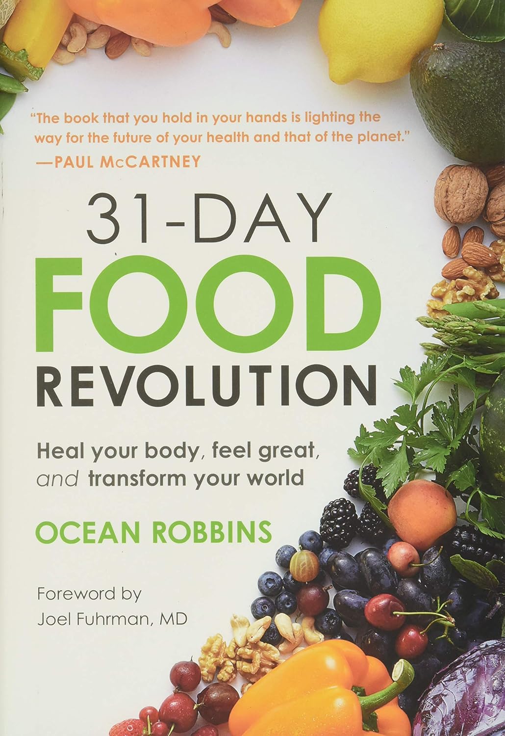 31-Day Food Revolution by Ocean Robbins - Hardcover front cover - Health & Nutrition book
