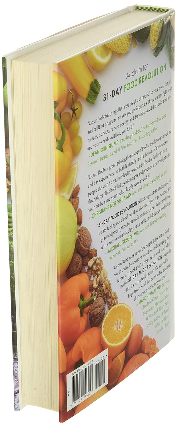 31-Day Food Revolution by Ocean Robbins - inside pages hardcover health book