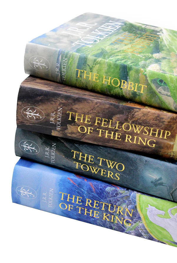 The Hobbit & The Lord of the Rings 4 Books Collection Set Illustrated edition by J. R. R. Tolkien - Lets Buy Books