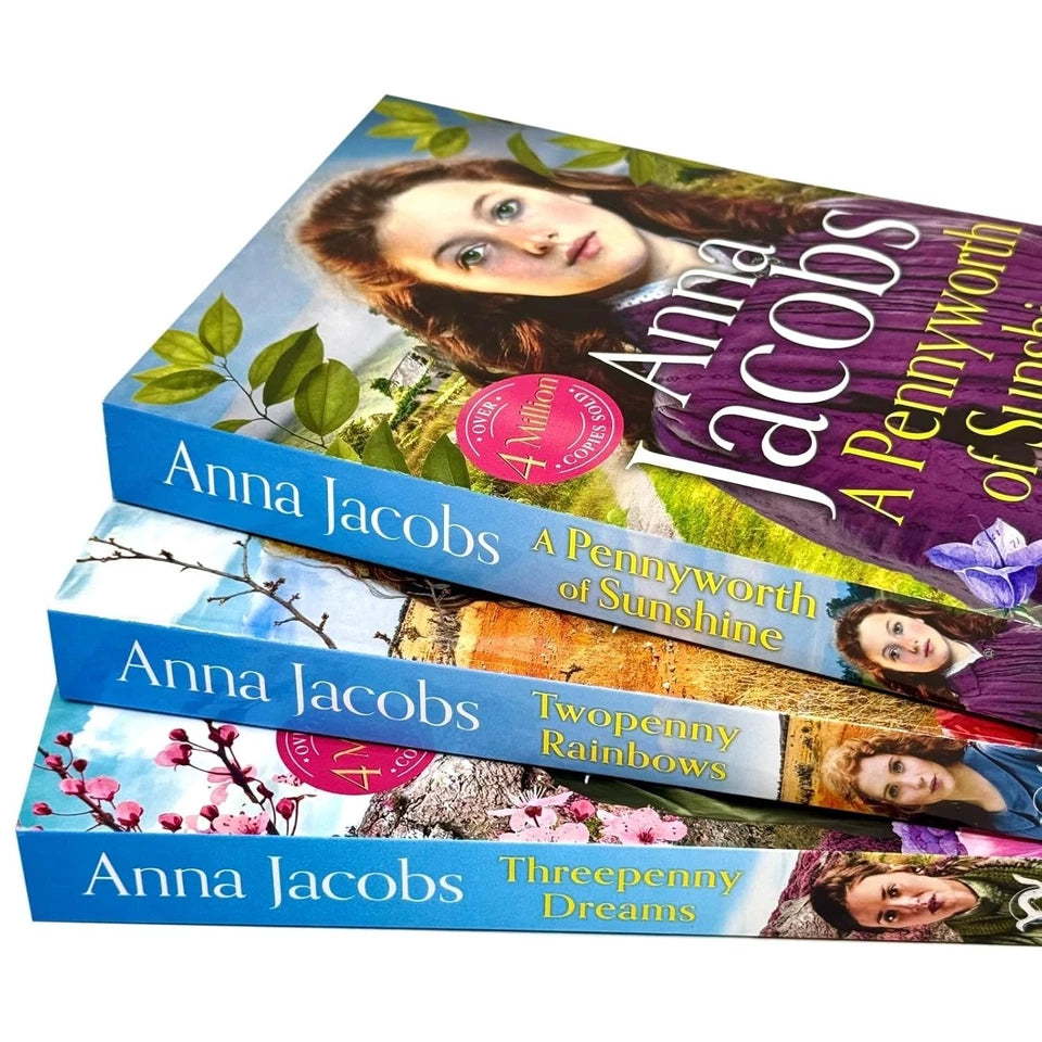 Anna Jacobs Michaels Family Series 3 Book Set A Pennyworth Of Sunshine Twopenny Rainbows Threepenny Dreams - Lets Buy Books