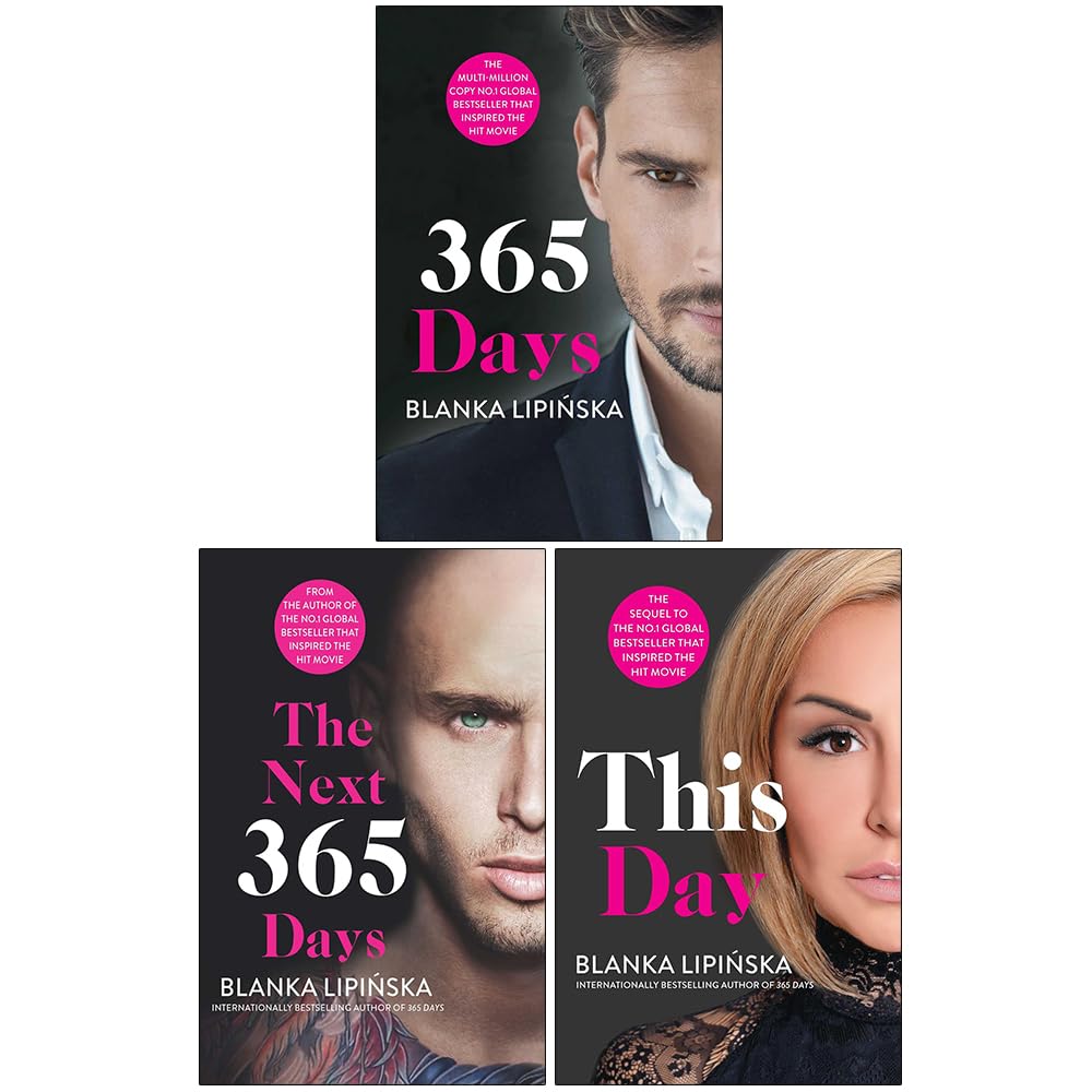 365 Days, This Day and The Next 365 Days paperback covers by Blanka Lipińska