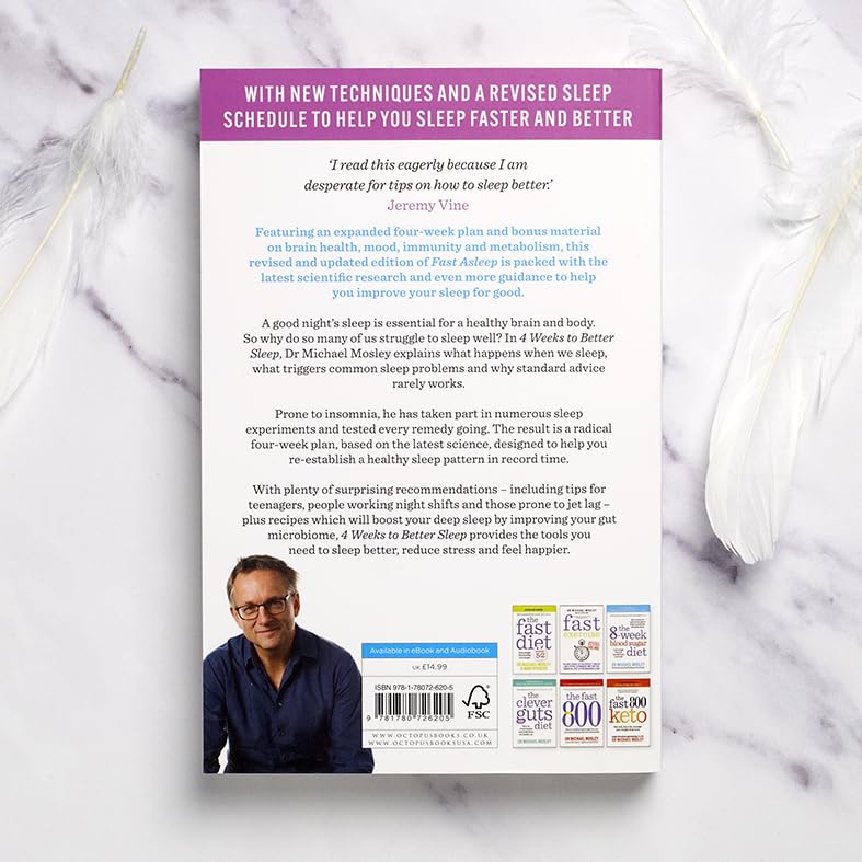 4 Weeks to Better Sleep by Dr Michael Mosley - detail view of paperback sleep guide
