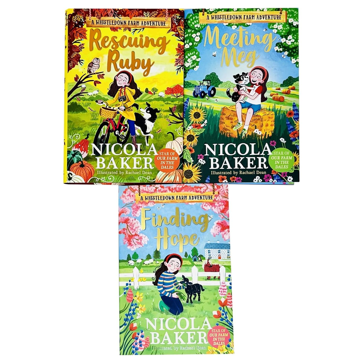 Whistledown Farm Adventure Series by Nicola Baker 3 Books Collection Set - Ages 5-8 - Hardback - Lets Buy Books