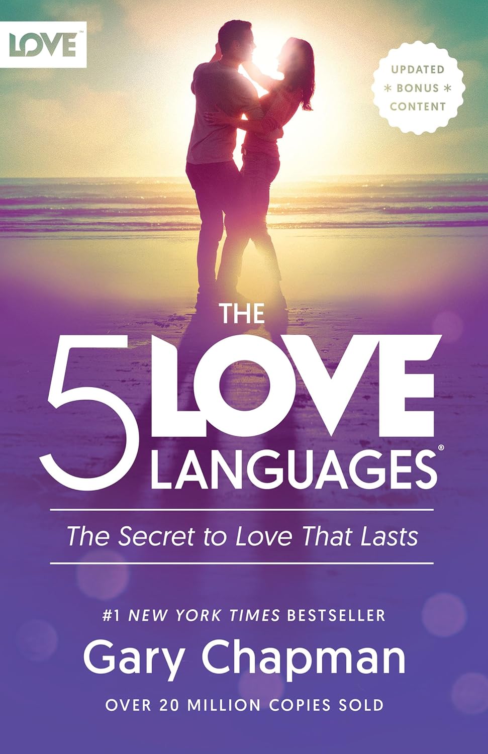 The 5 Love Languages by Gary Chapman - paperback book cover, bestselling relationship guide for adults