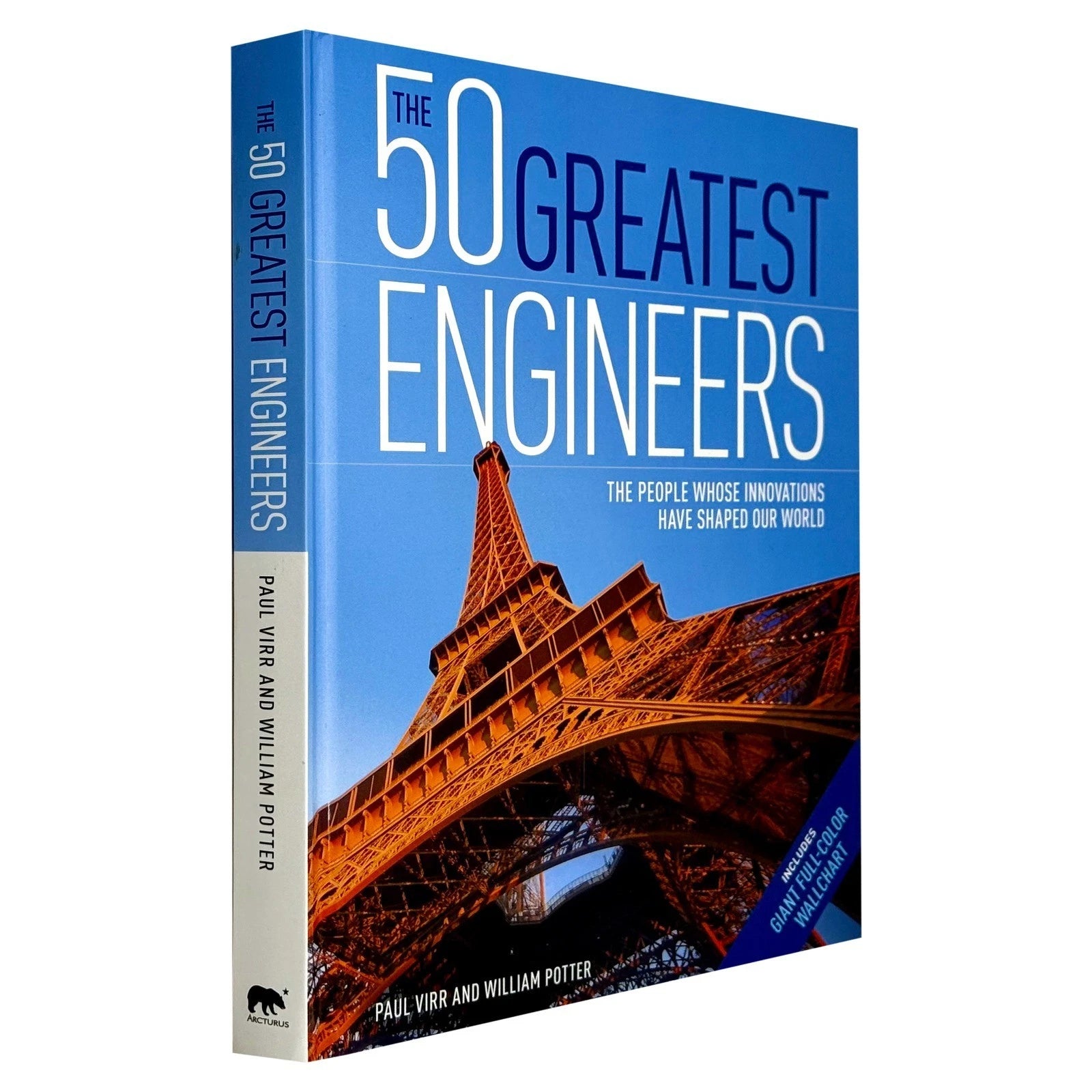The 50 Greatest Engineers by Paul Virr and William Potter - Non Fiction Hardback interior illustrated spread