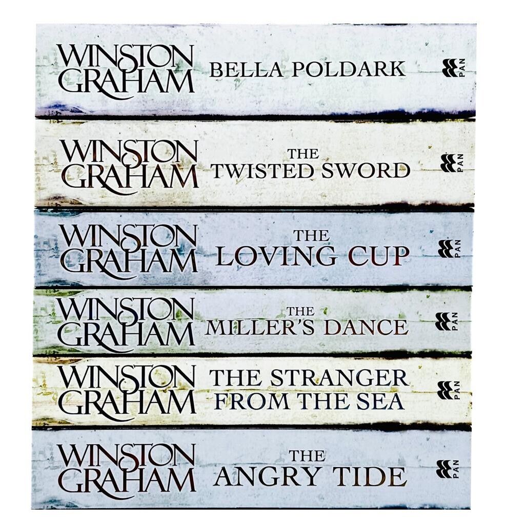 Winston Graham Poldark Series 6 Books Collection Set (books 7-12) Angry Tide - Lets Buy Books