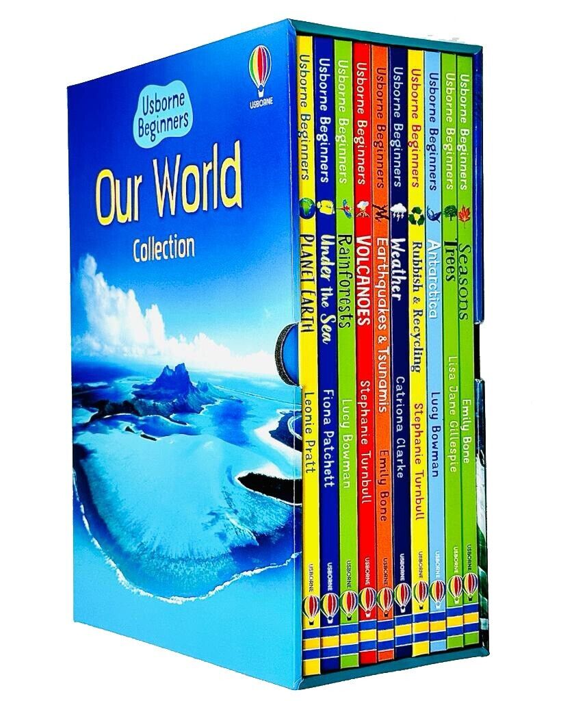 Usborne Beginners Our World 10 Books Box Collection Set (Weather, Antactica, Trees) - Lets Buy Books