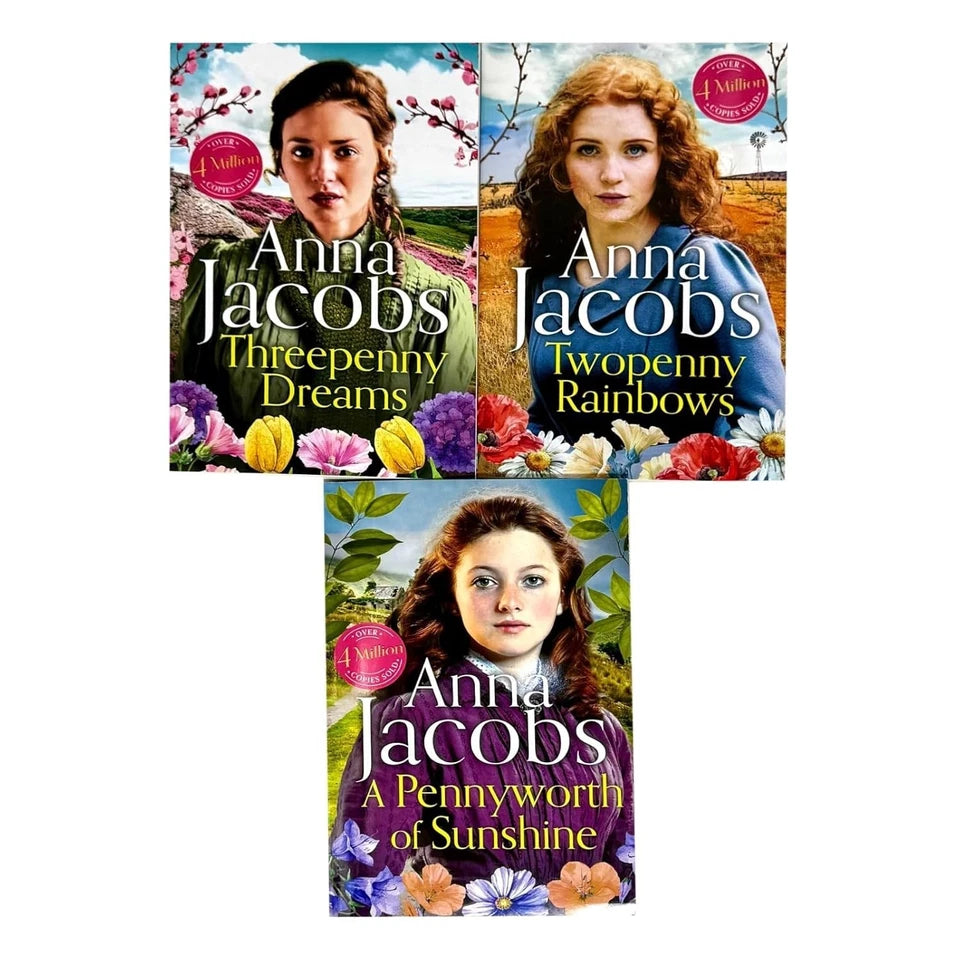 Anna Jacobs Michaels Family Series 3 Book Set A Pennyworth Of Sunshine Twopenny Rainbows Threepenny Dreams - Lets Buy Books