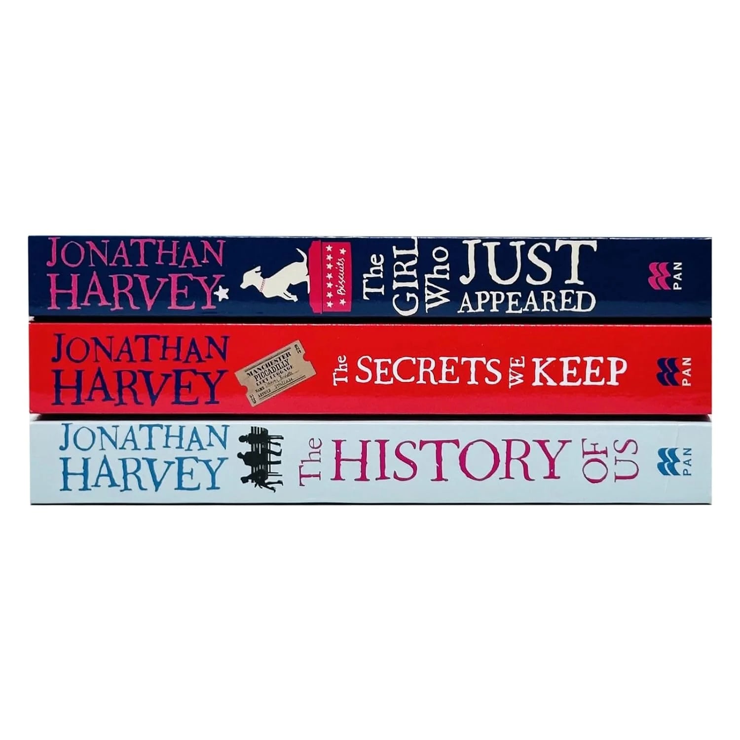 Jonathan Harvey 3 Books Collection Set (The Girl Who Just Appeared, The Secrets We Keep and The History of Us) by Jonathan Harvey
