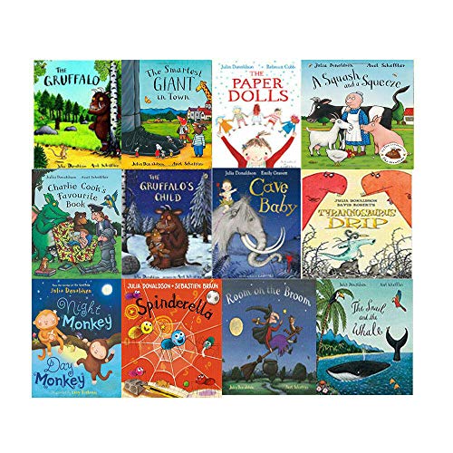 Julia Donaldson Collection 12 Books Set With BAG (Room on the Broom, Gruffalo's Child) - Lets Buy Books