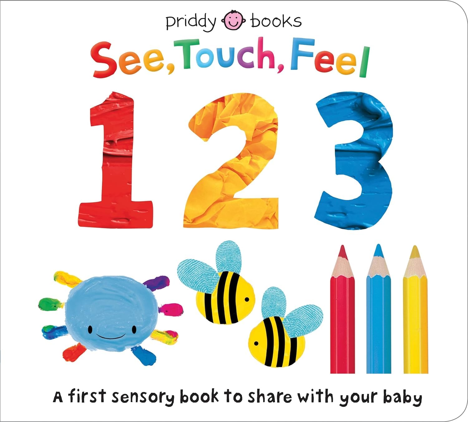 See, Touch, Feel a First Sensory Book Collection 3 Books Set (See,Touch, Feel 123, Touch) - Lets Buy Books