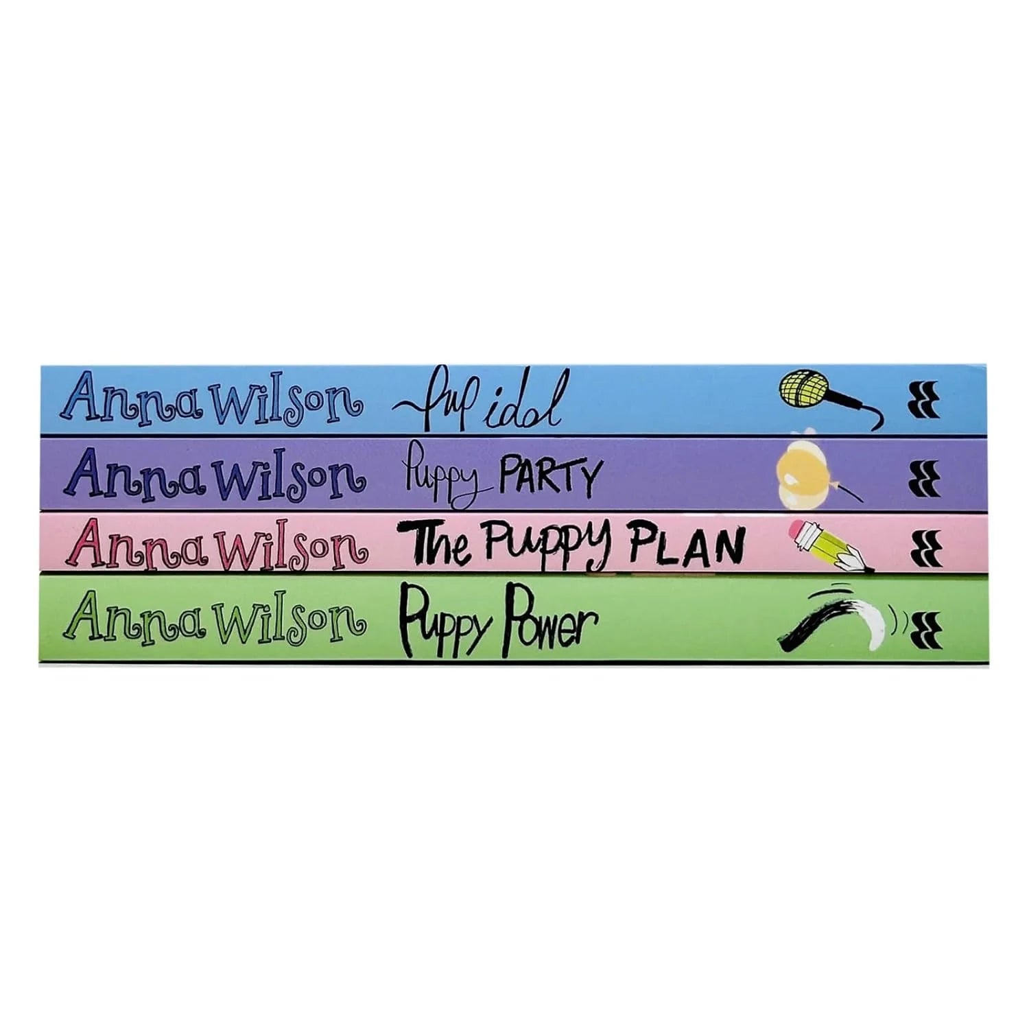 Anna Wilson Top of the Pups Collection 4 Books Set (Puppy Power, The Puppy Plan, Puppy Party and Pup Idol) by Anna Wilson