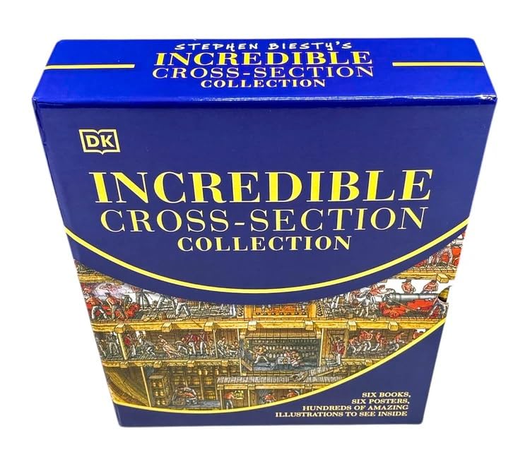 Stephen Biesty’s Incredible Cross-Sections 6-Book Collection Box Set + Poster Book (Cross-Sections Castle) by Stephen Biesty