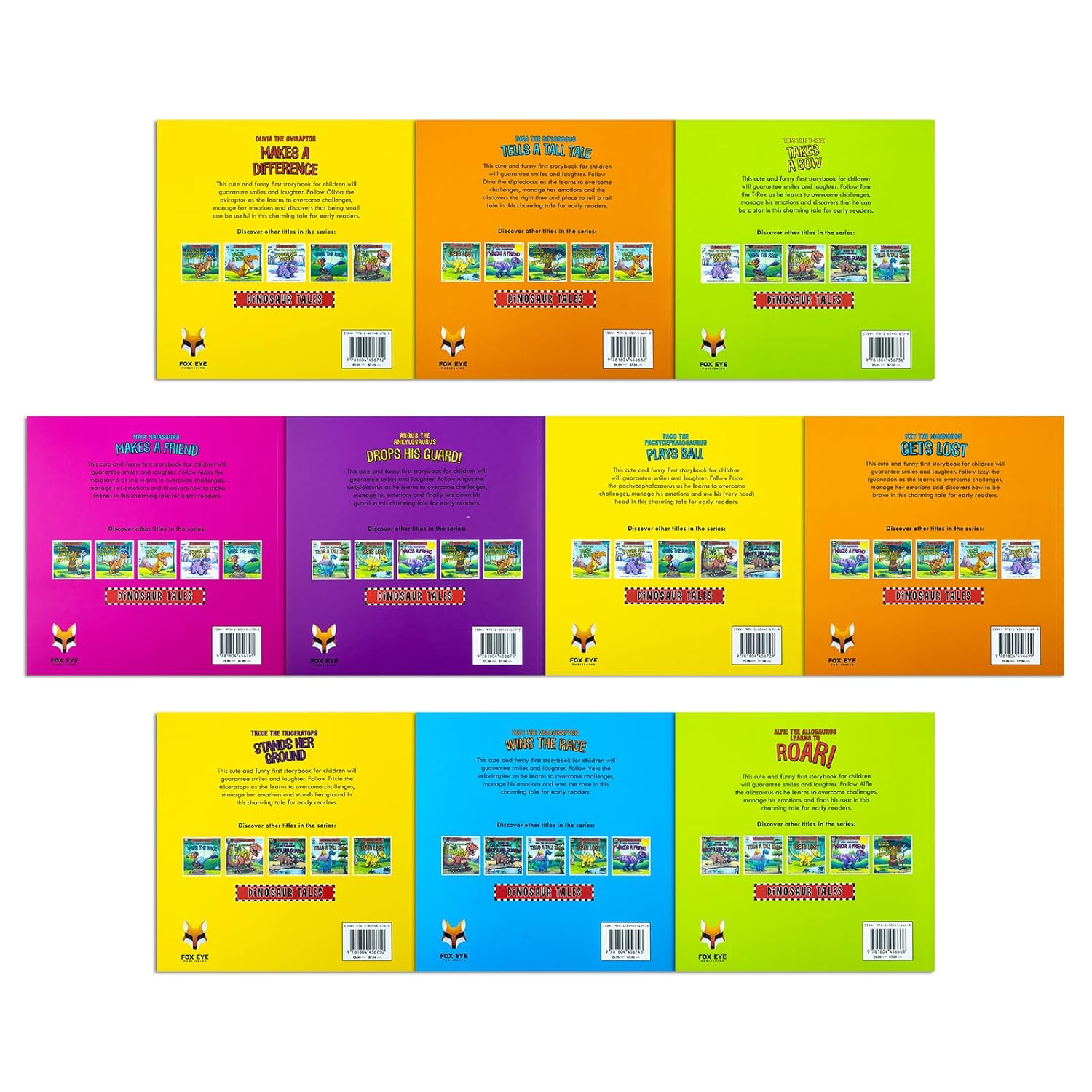 Dinosaur Tales 10 Picture Book Collection Set by Katherine Eason Alfie Allosaurus Learn to Roar - Lets Buy Books