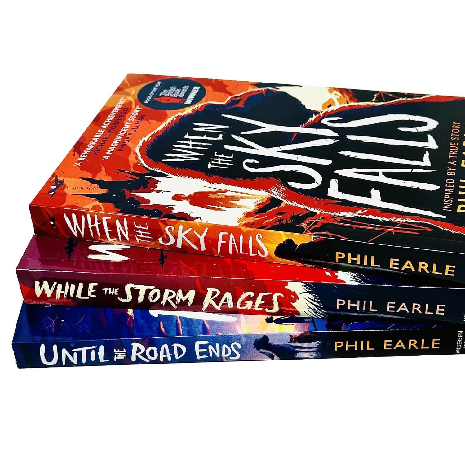 Phil Earle 3 Books Collection Set When the Sky Falls, Until Road Ends, While the Storm Rages - Lets Buy Books
