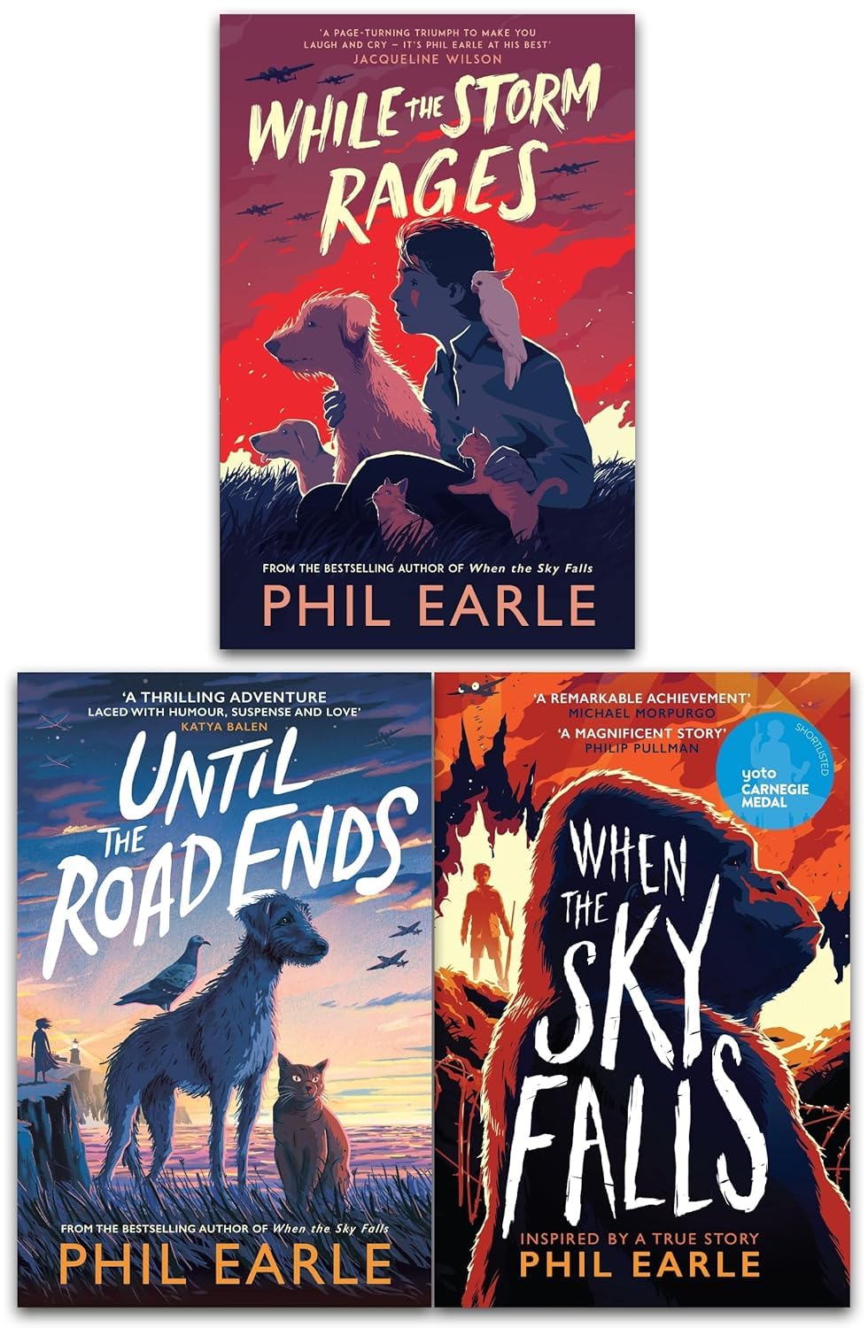 Phil Earle 3 Books Collection Set When the Sky Falls, Until Road Ends, While the Storm Rages - Lets Buy Books