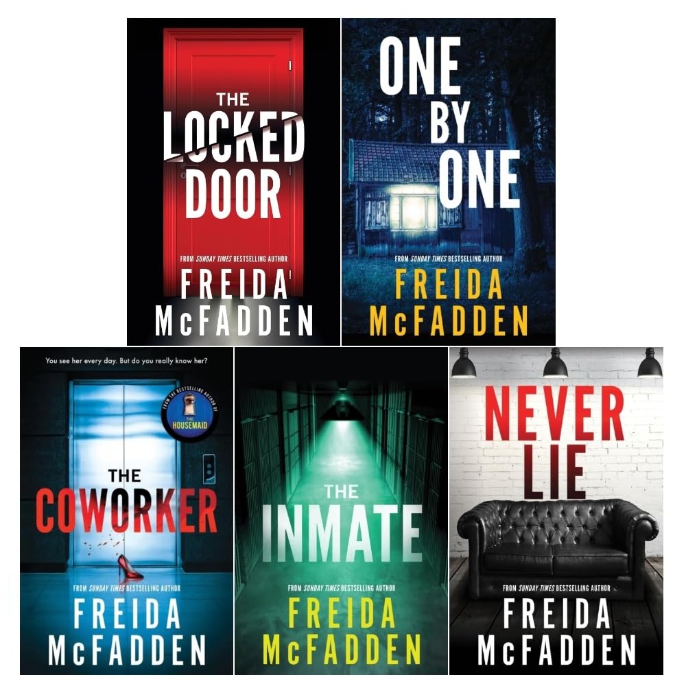 Freida McFadden 5 Books Collection Set (Never Lie, The Locked Door, The Coworker, The Inmate, One By One) by Freida McFadden