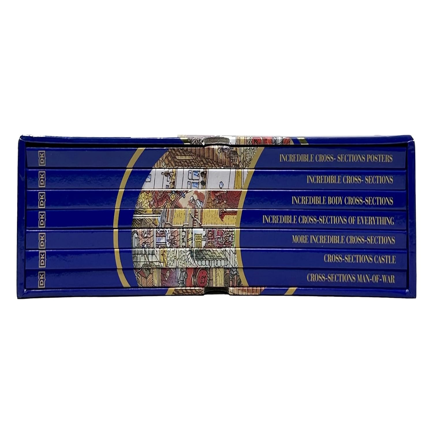 Stephen Biesty’s Incredible Cross-Sections 6-Book Collection Box Set + Poster Book (Cross-Sections Castle) - Lets Buy Books