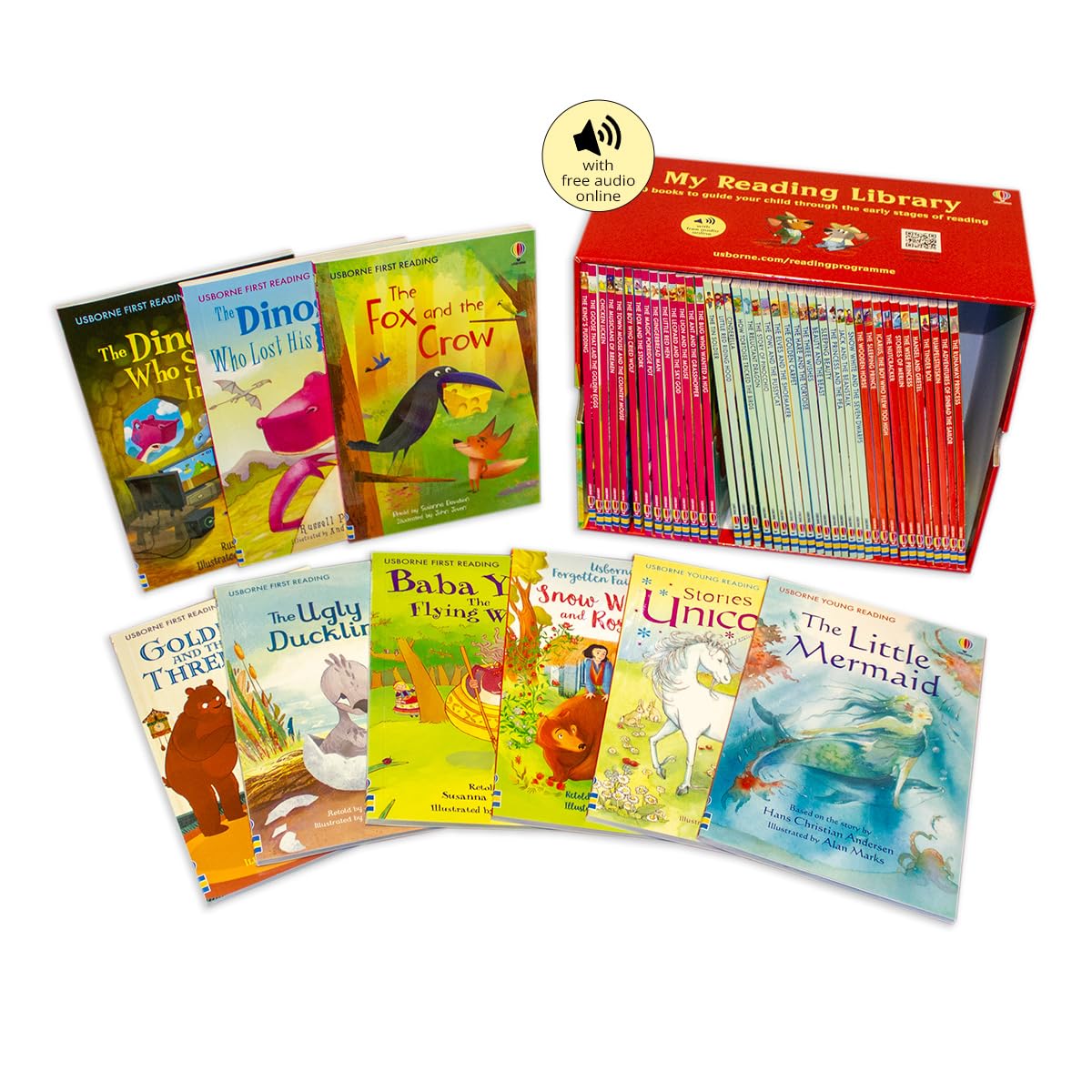My Reading Library 50 Book Collection Box Set Chicken Licken, Tin Soldier, Pinocchio - Lets Buy Books