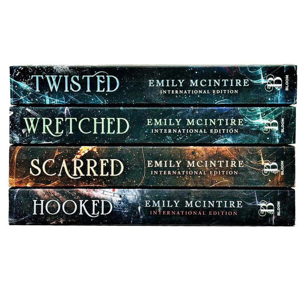 Never After Series Collection 4 Books Set by Emily McIntire Hooked, Scarred - Lets Buy Books