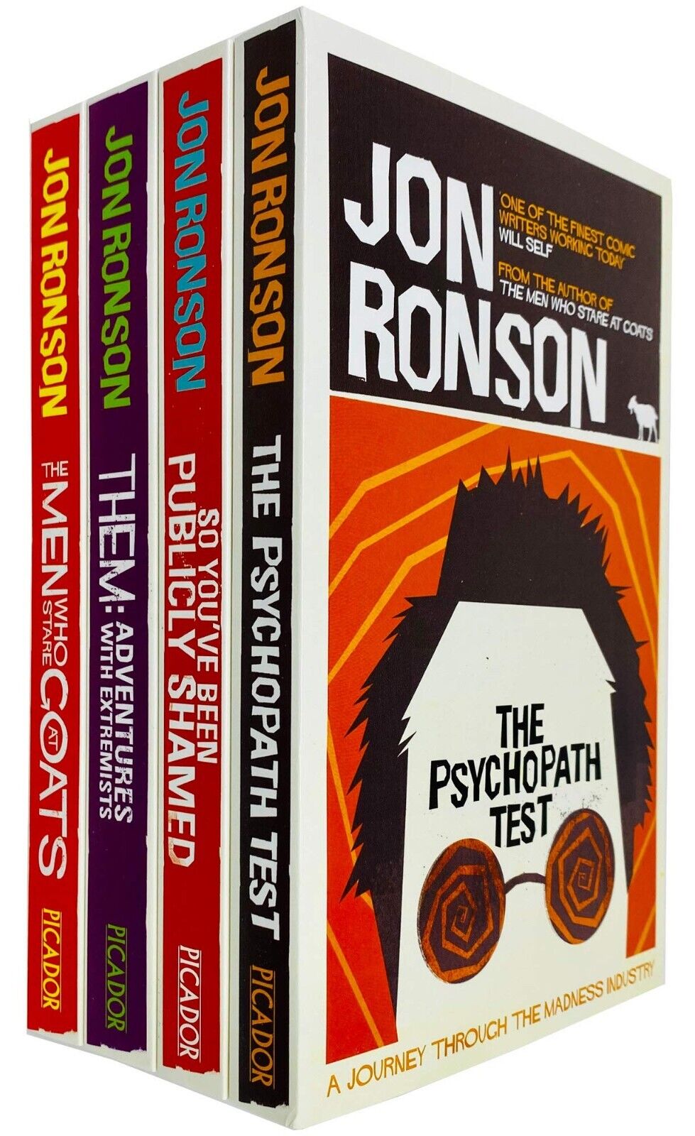 Jon Ronson 4 Books Collection Set ( The Psychopath Test, Men Who Stare At Goats ) - Lets Buy Books