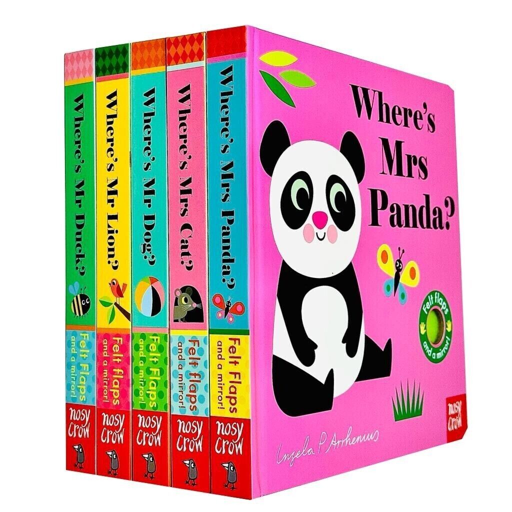 Felt Flaps and a Mirror Where's Series 5 Books Collection Set by Ingela P Arrhen - Lets Buy Books