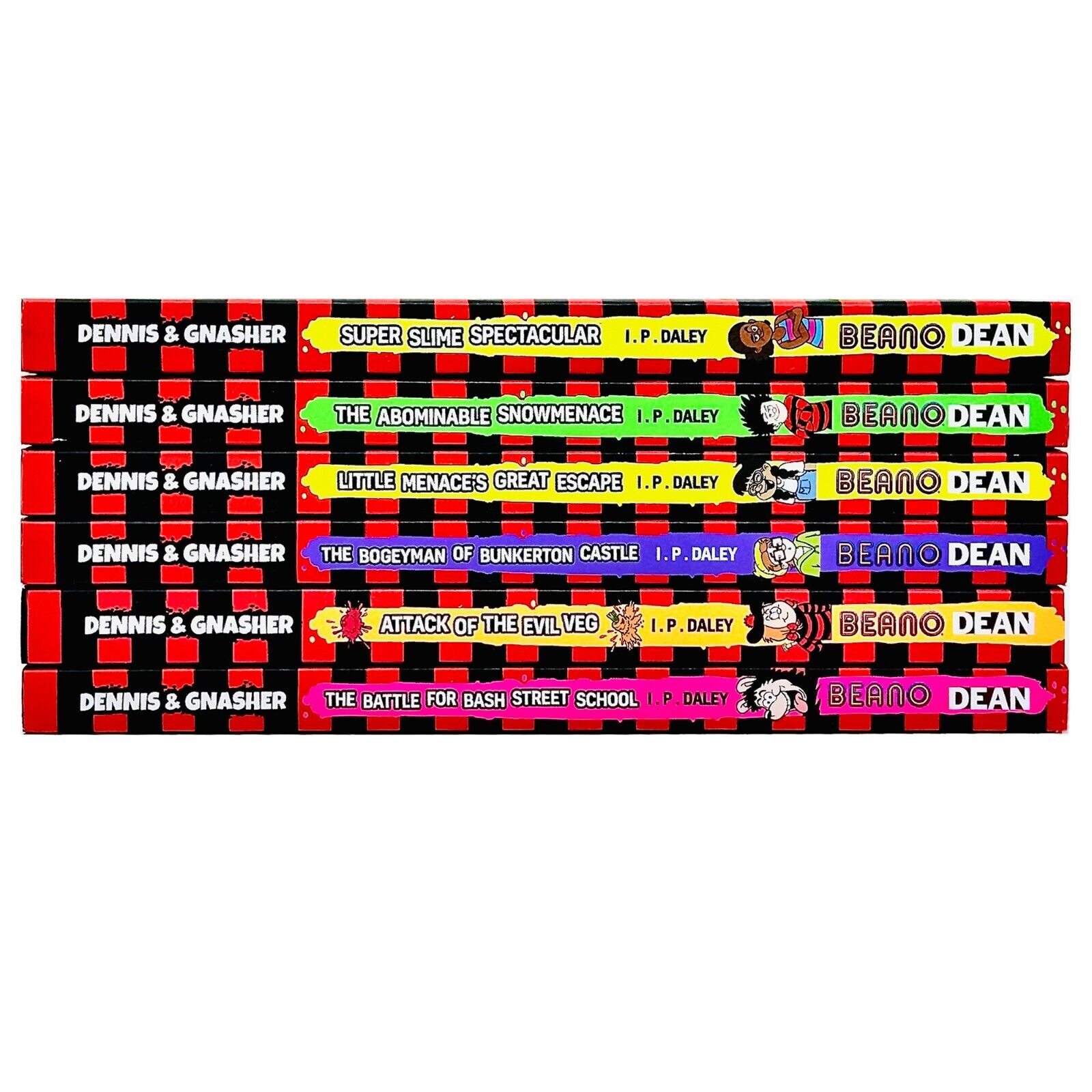 Beano Dennis, Gnasher Series Books 1 - 6 Collection Set by I.P Daley Super Slime - Lets Buy Books