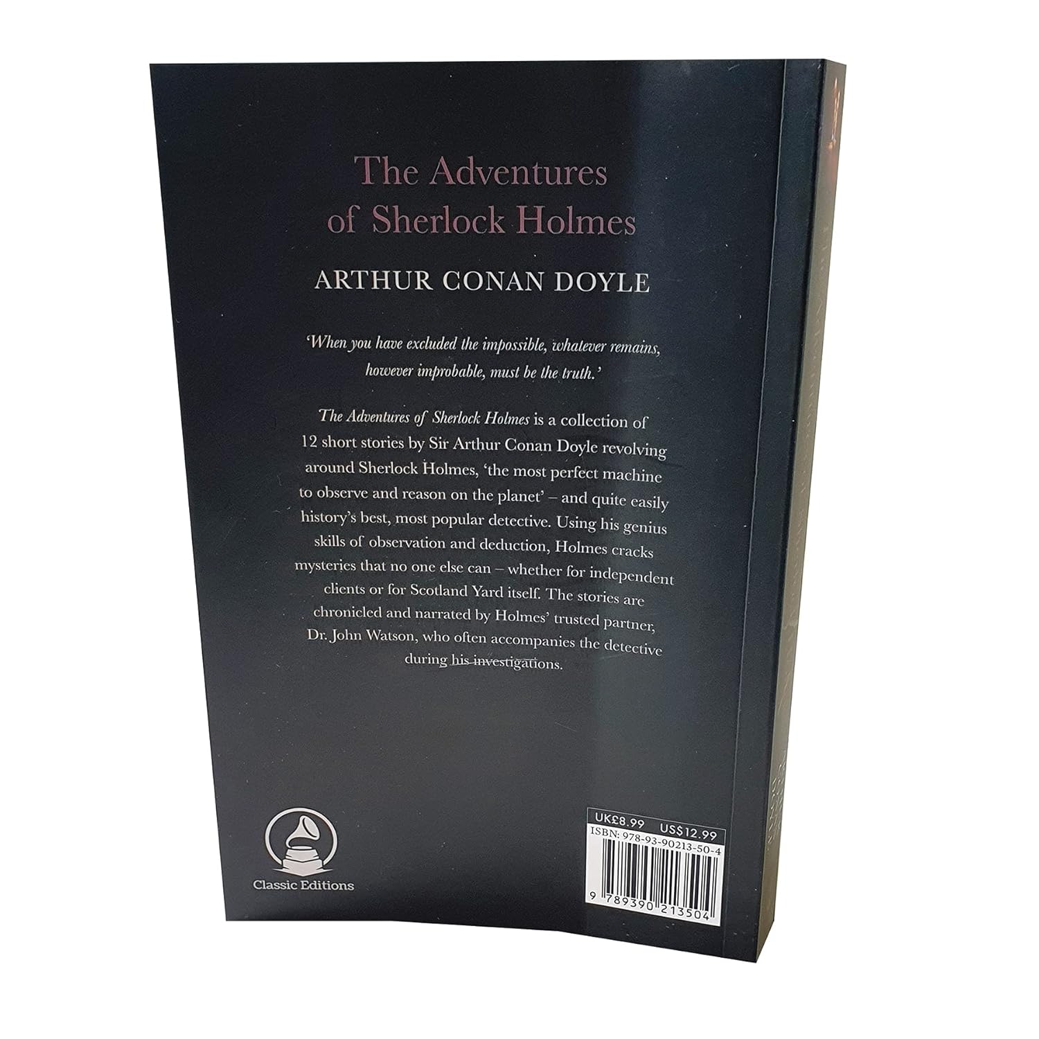 The Adventures of Sherlock Holmes Arthur Conan Doyle Classic Mystery Book - Lets Buy Books