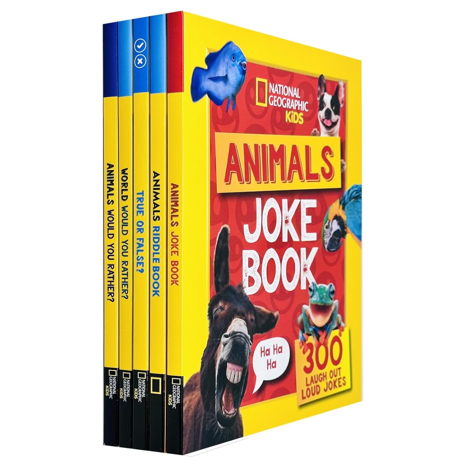 National Geographic Kids A Fun-Filled Family Game Animals 5 Books Collection Set Animals Riddle Book, Animals Joke Book - Lets Buy Books