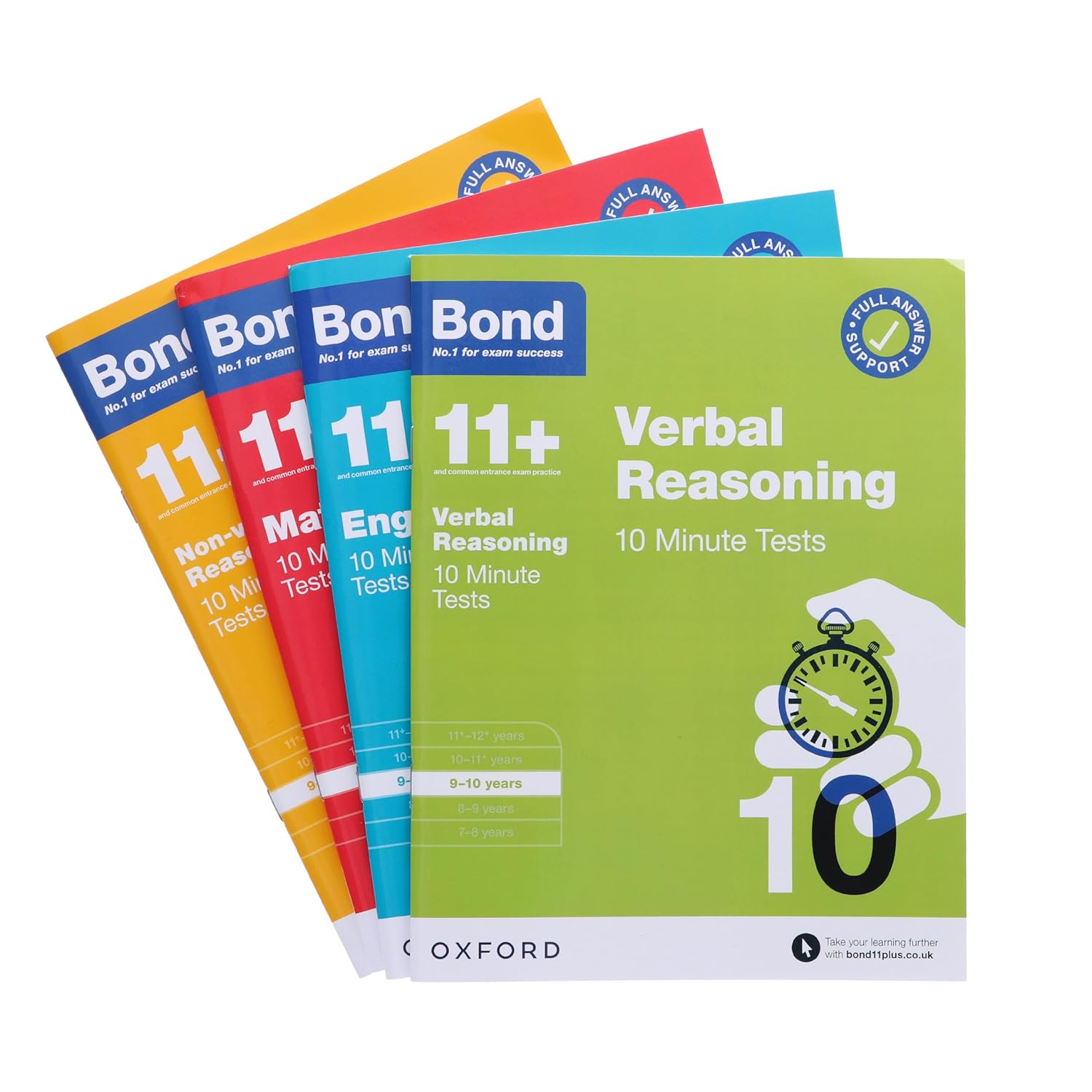 Bond 11+ 10 Minute Tests by Bond 4 Books Set - Non Fiction - Paperback - Lets Buy Books